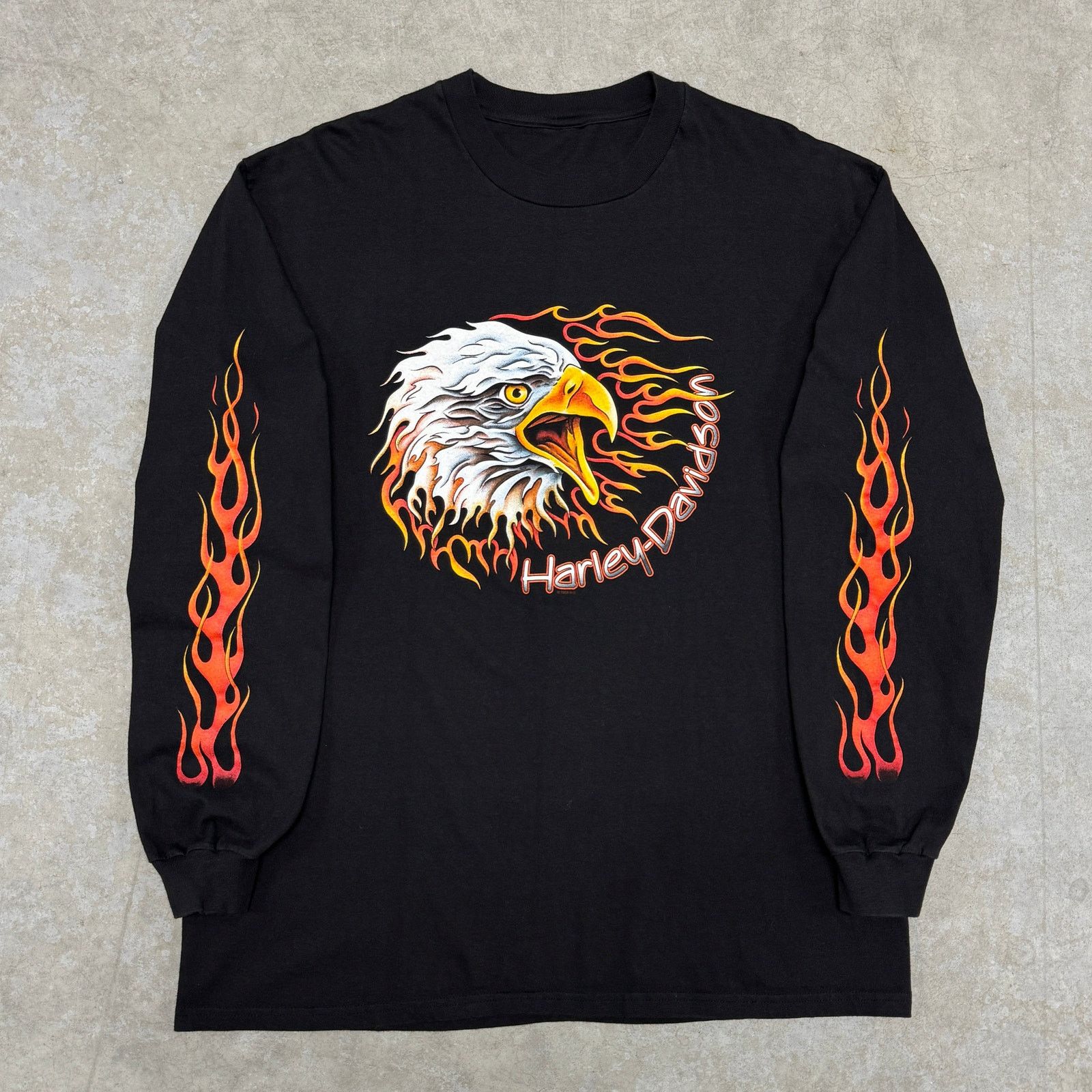 Harley Davidson Vintage Harley Davidson Eagle Flame Longsleeve Size US XL / EU 56 / 4 - 1 Thumbnail