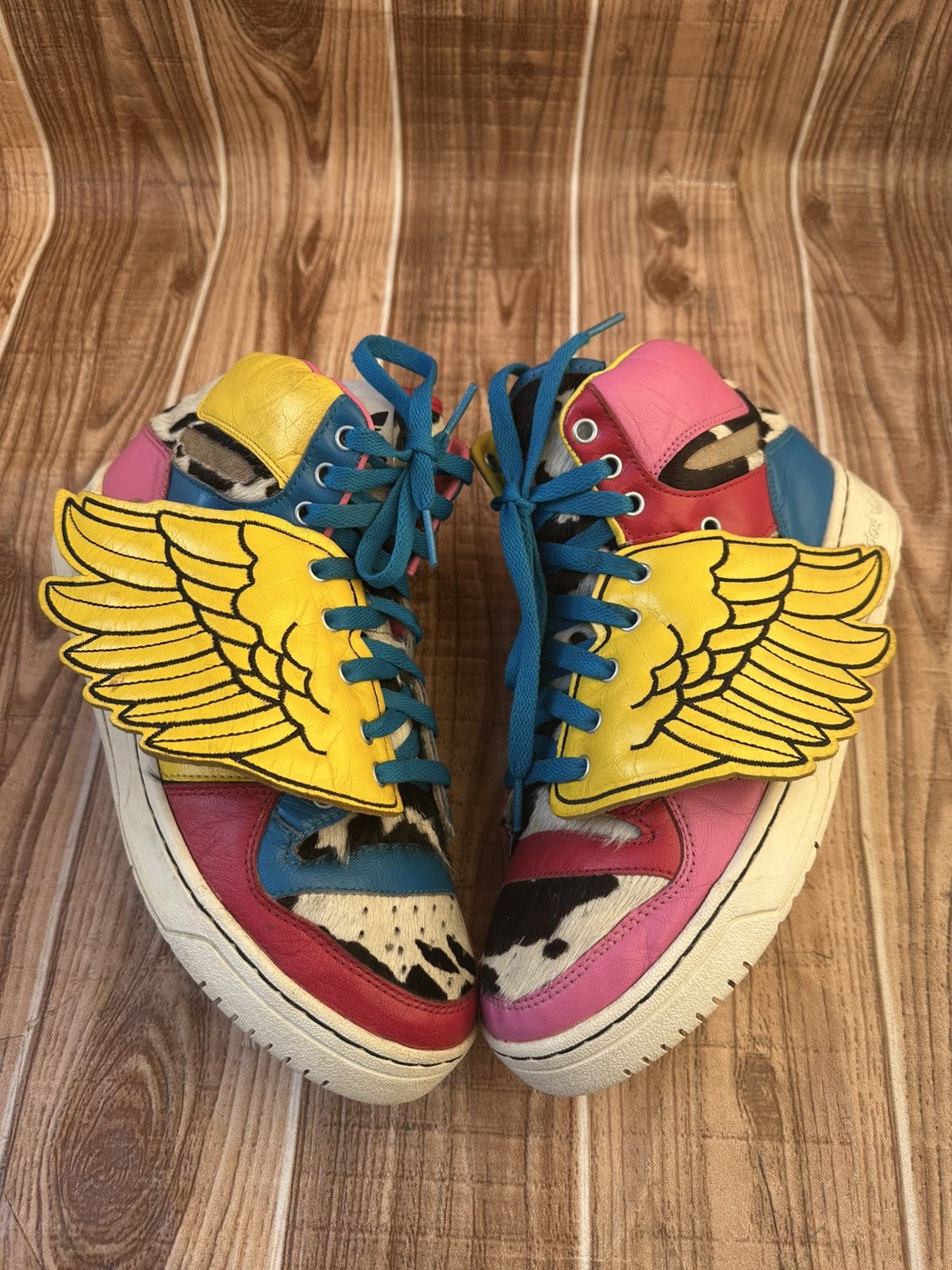 Adidas × Jeremy Scott Adidas Jeremy Scott 2NE1 Wings Avant Garde High Sneakers Size US 8.5 / EU 41-42 - 6 Thumbnail