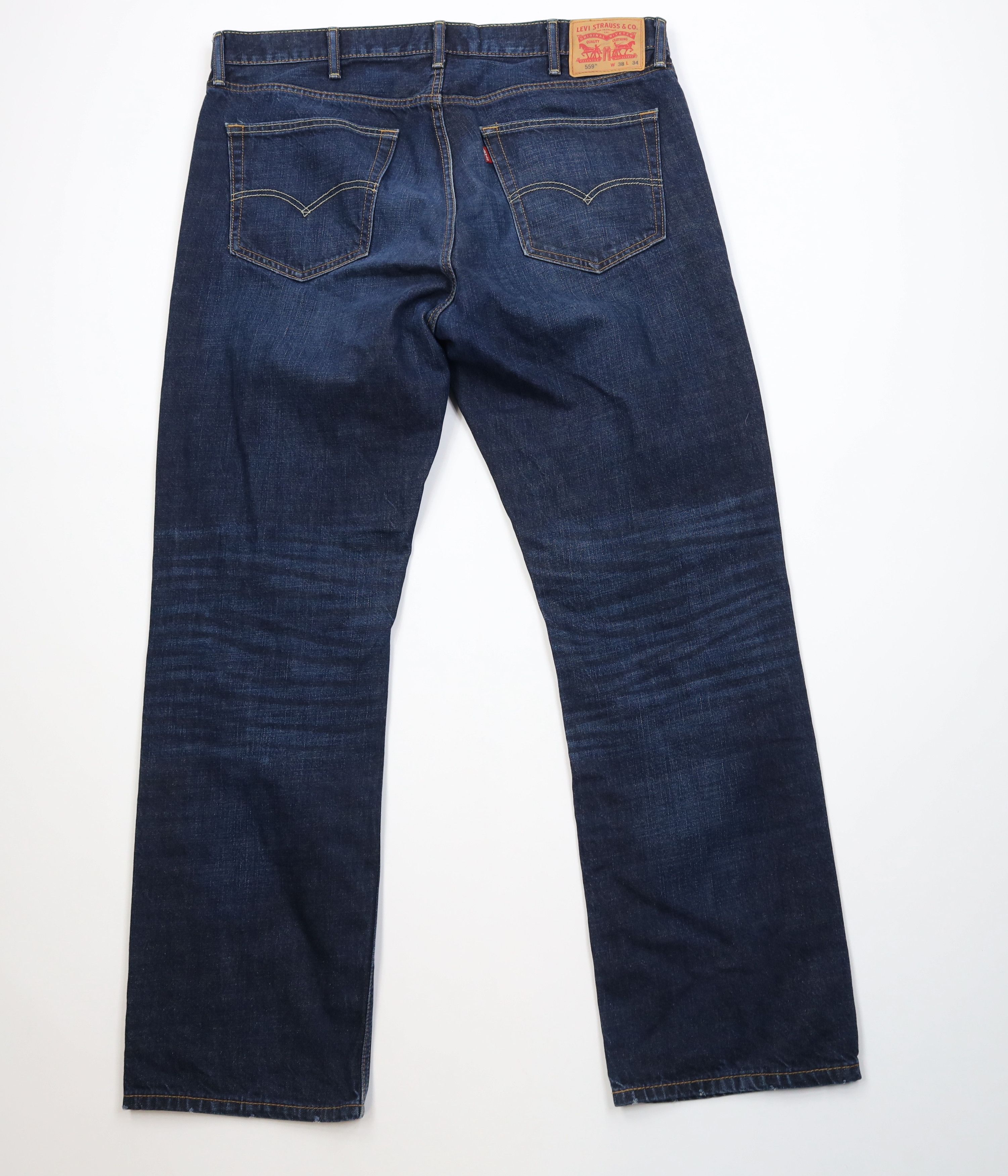 Levi's Vintage Y2K Levis 559 Relaxed Straight Wide Leg Denim Jeans Size US 38 / EU 54 - 9 Thumbnail
