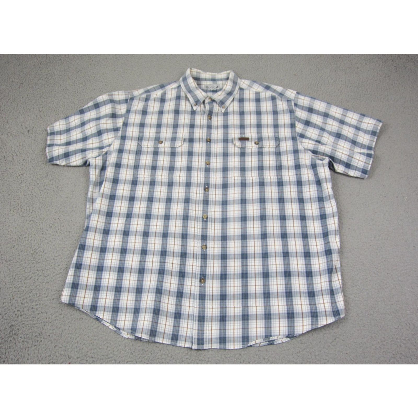 Carhartt Carhartt Shirt Mens 2XLT XXL Tall White Blue Plaid Chino Western Workwear Shirt Jacket? Size US XXL / EU 58 / 5 - 2 Thumbnail