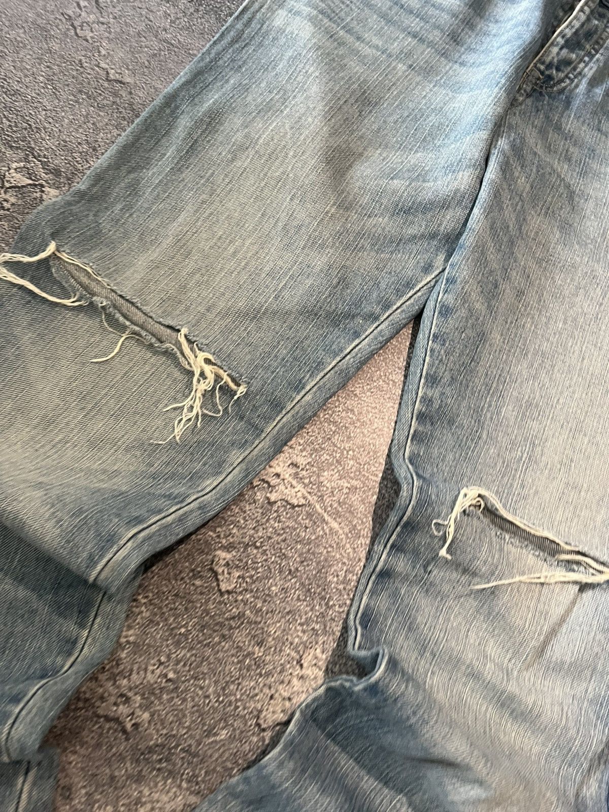 Japanese Brand Vintage Relaxed Draped Skinny Jean / Number Nine Style Blue Size US 32 / EU 48 - 4 Thumbnail