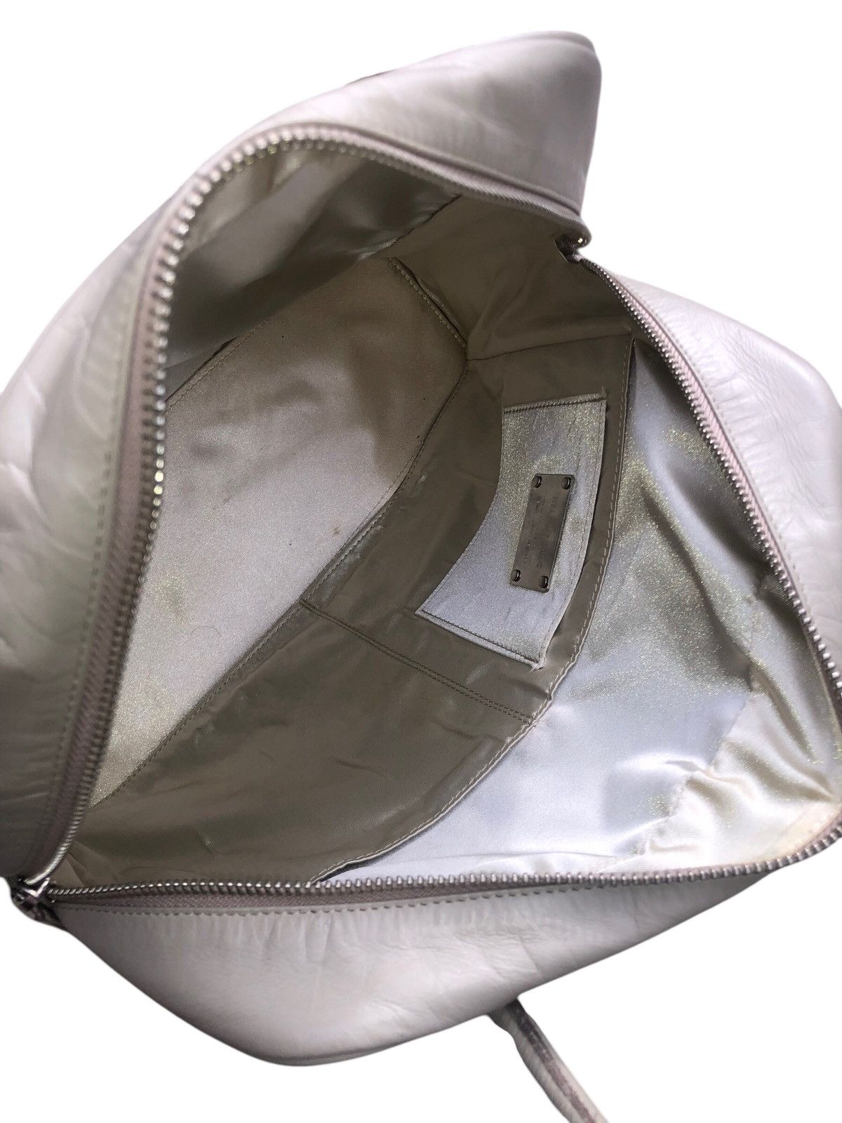 Helmut Lang 🔥Vintage HELMUT LANG Square Cream Archive Designer Tote Bag Size ONE SIZE - 6 Thumbnail