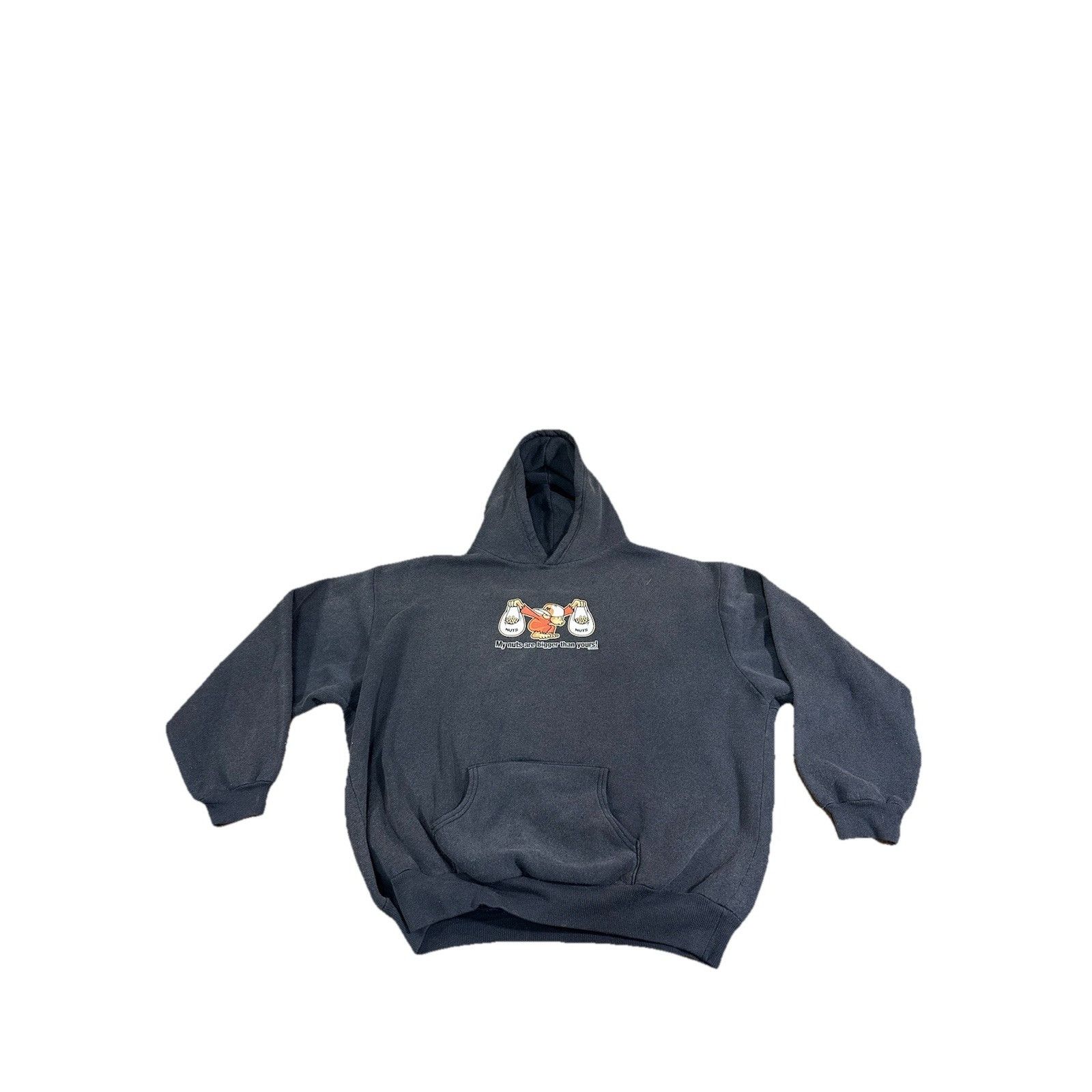 Vintage Vintage Y2K Comedy My Nuts Are Bigger Than Yours Hoodie Swea Size US XL / EU 56 / 4 - 1 Thumbnail