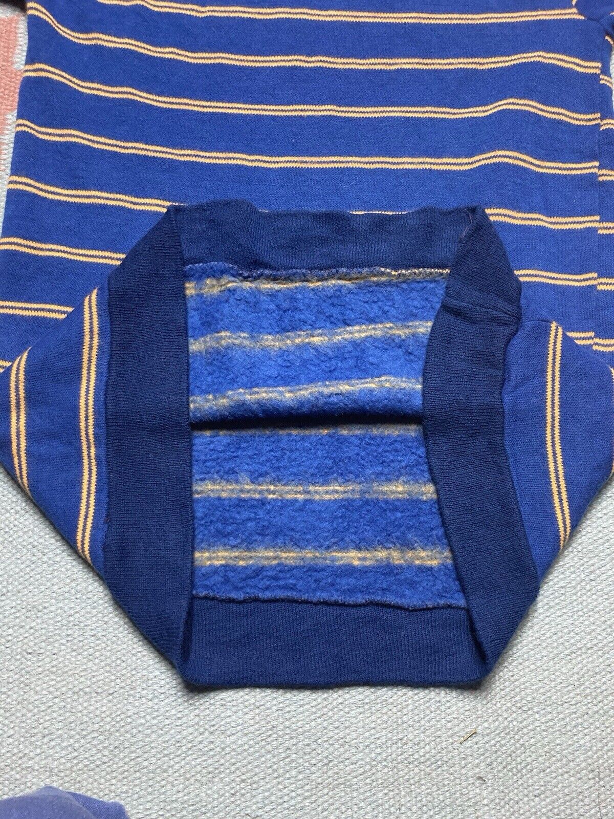 Vintage VTG 60s crewneck sweatshirt acrylic striped soft comfy large Size US L / EU 52-54 / 3 - 2 Thumbnail