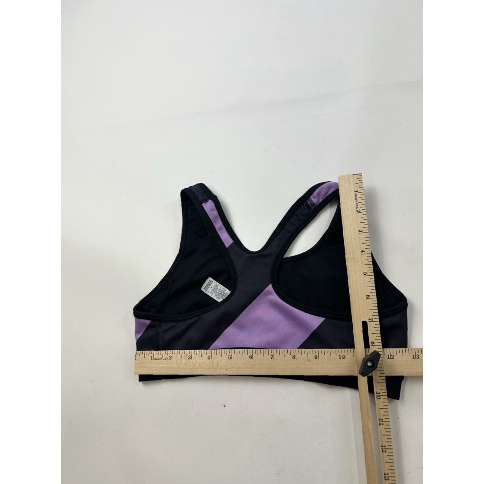 Nike VINTAGE Nike Pro Sports Bra Women S Purple Striped Outdoor Gym Athleisure Sports Size ONE SIZE - 3 Thumbnail