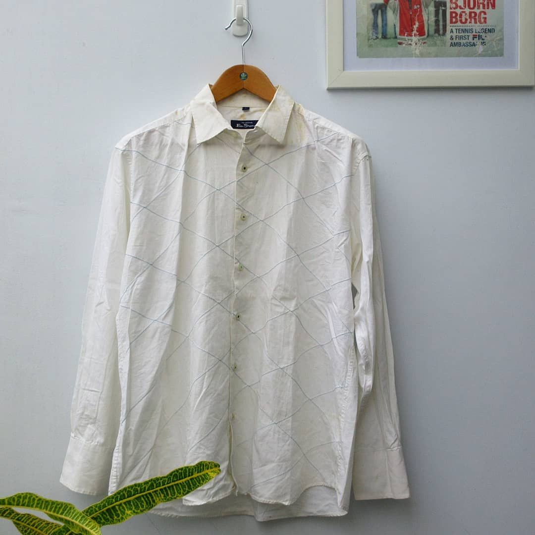 Ben Sherman × Other UK × Vintage Ben Sherman Long Sleeve Shirt White Size Xl Size US XL / EU 56 / 4 - 1 Thumbnail
