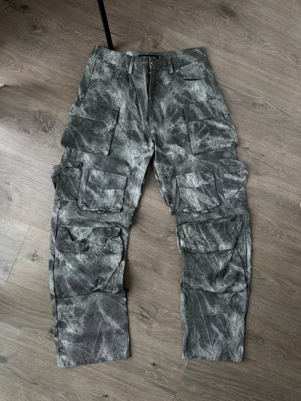 Japanese Brand Vintage Japanese Gray Pocket Cargo Avant Garde Pants Size US 30 / EU 46 - 3 Thumbnail