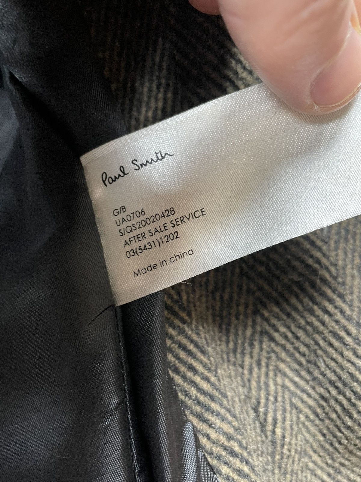 Paul Smith Paul Smith Brown Wool Herringbone Pattern Duffles Coat Size US XL / EU 56 / 4 - 11 Thumbnail