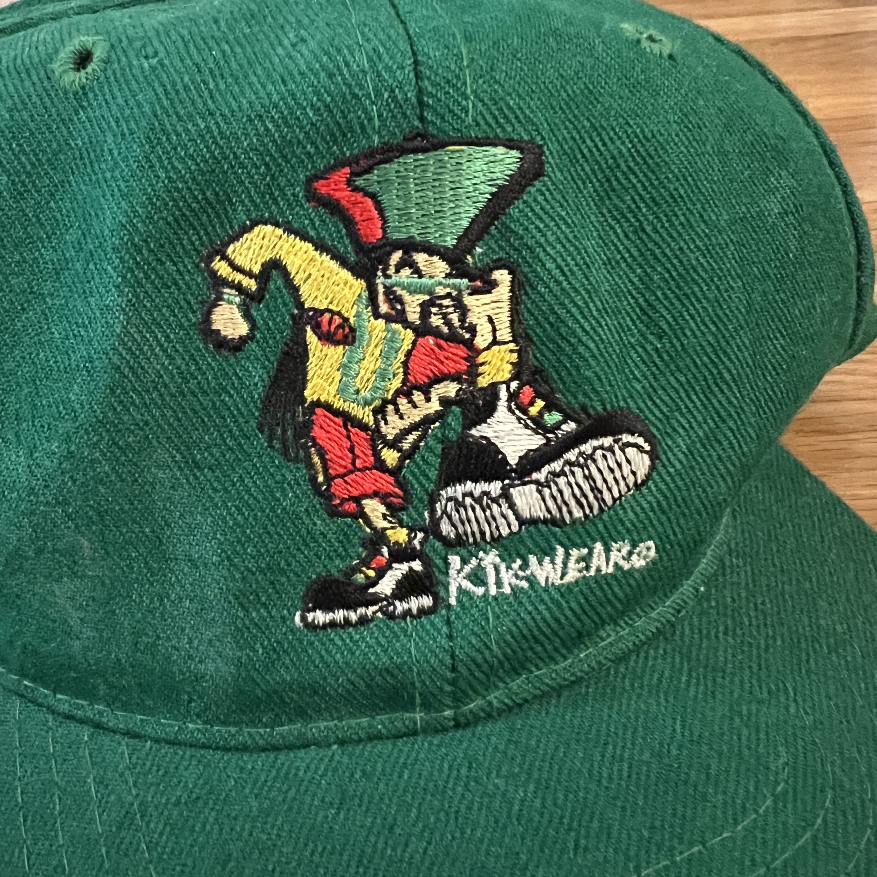Other Vintage Kikwear Y2K 90s Skater Green Wool Snapback Hat Cap Size ONE SIZE - 2 Thumbnail