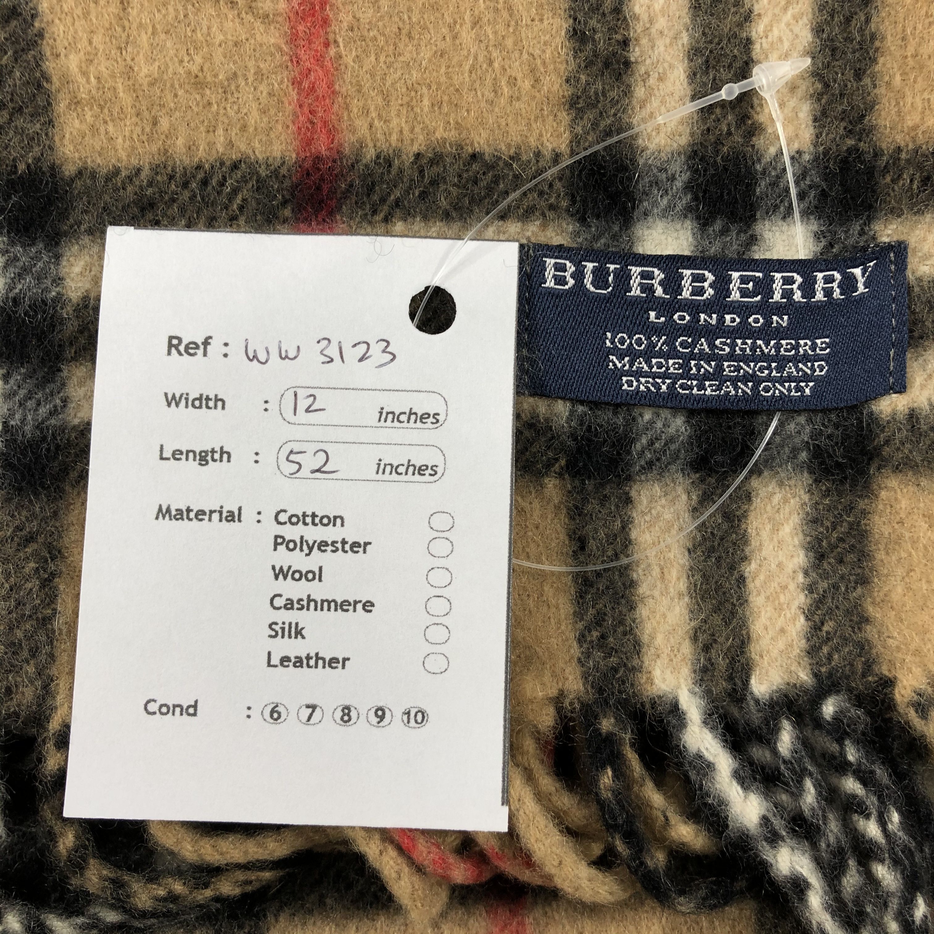 Burberry × Vintage Vintage Burberry Scarf - WW3123 Size ONE SIZE - 5 Thumbnail