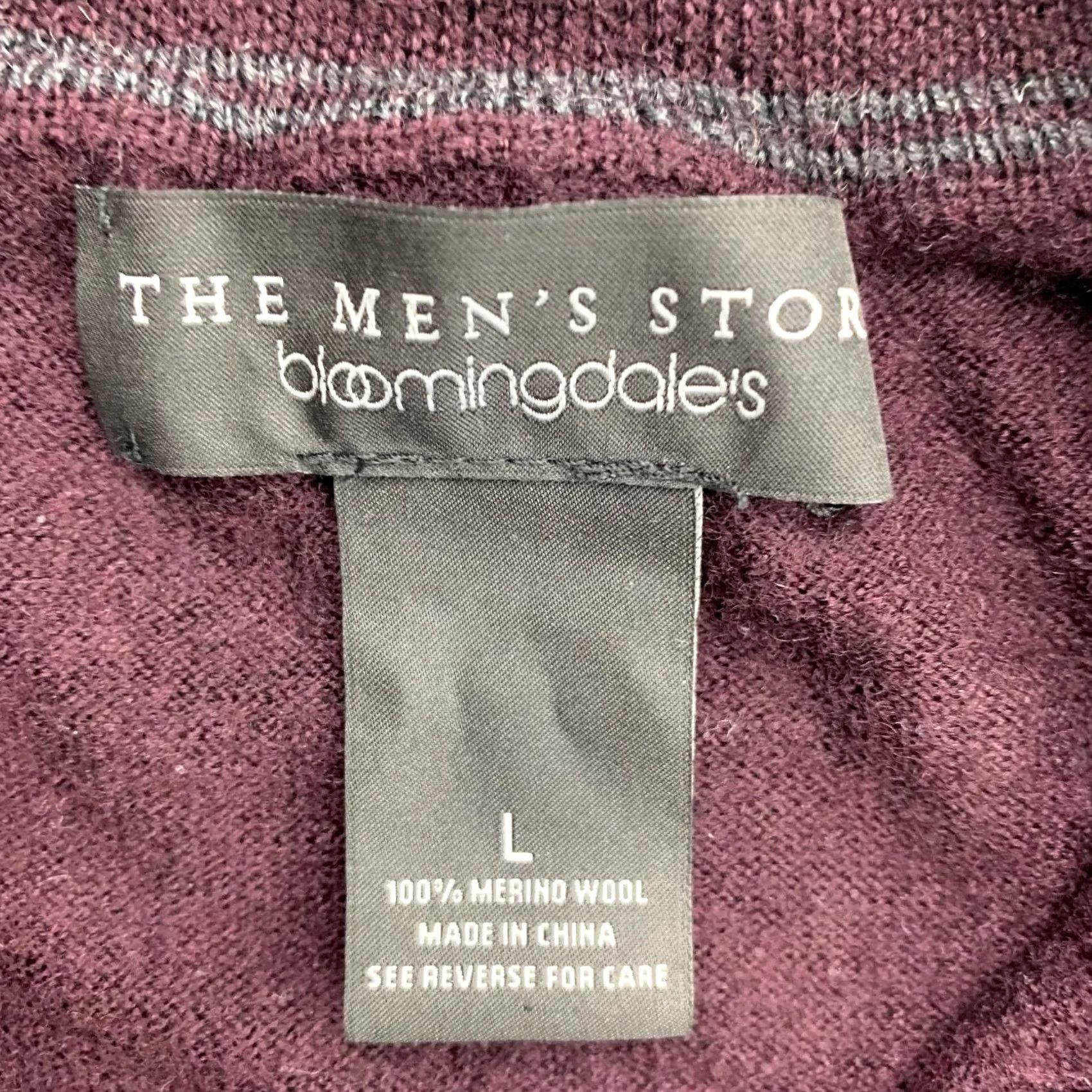 Bloomingdale's Bloomingdale's Men's Wool 1/4 Zip Pullover Sweater Purple Large Size US L / EU 52-54 / 3 - 3 Thumbnail