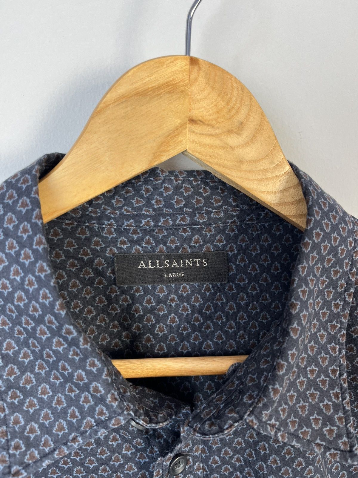 Allsaints Allsaints Deaux Cotton Long Sleeve Shirt Size US L / EU 52-54 / 3 - 7 Thumbnail