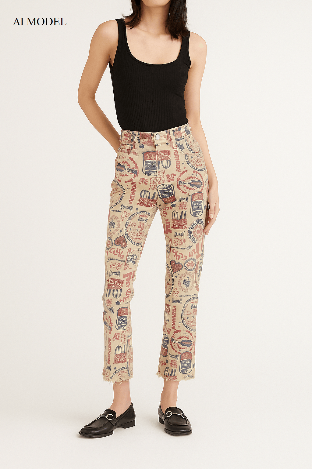 Angel Blue Vintage 90s Y2K ANGEL BLUE Pop Art Printed Denim Jeans Pants Size 25" / US 0 / IT 36 - 9 Thumbnail