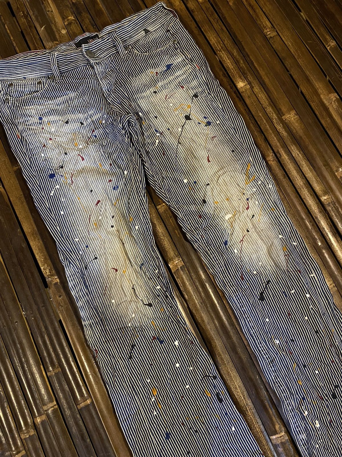 14th Addiction × 20471120 × If Six Was Nine VAROS DENIM PANTS Size US 34 / EU 50 - 2 Thumbnail
