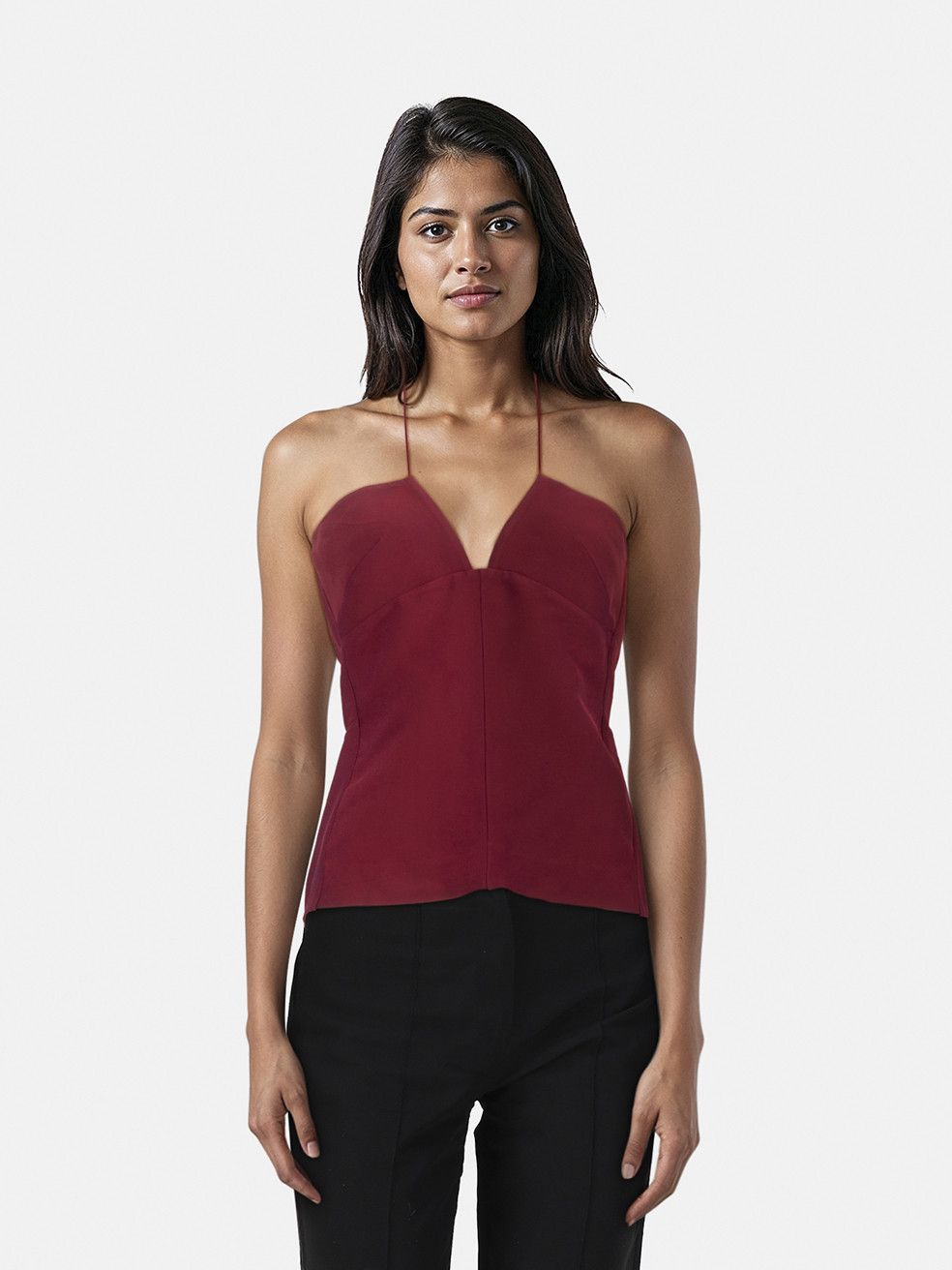Nensi Dojaka Red Halterneck Sleeveless Top Size M / US 6-8 / IT 42-44 - 1 Thumbnail