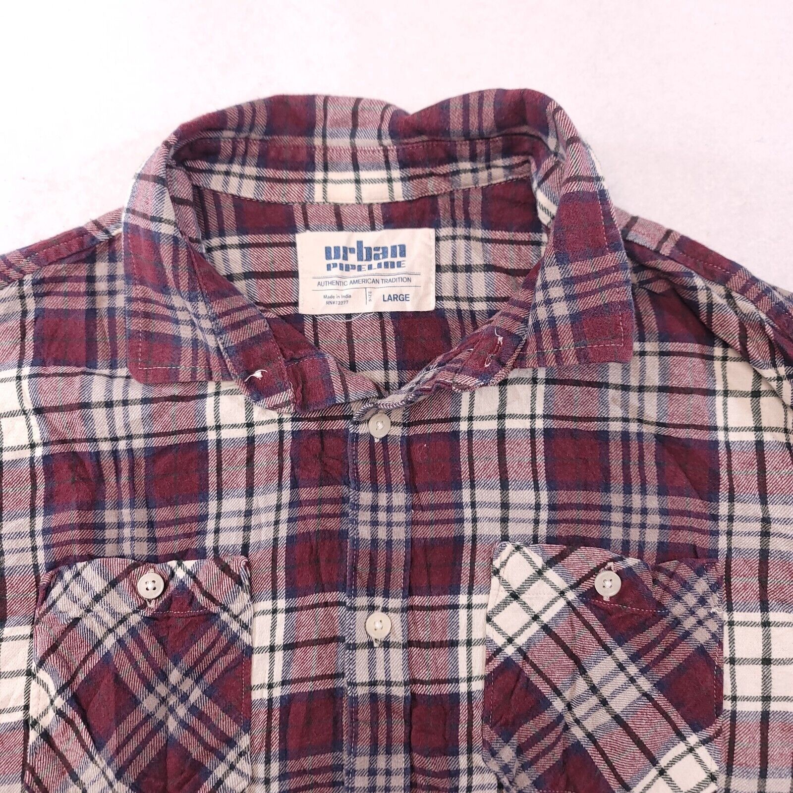 Urban Pipeline Urban Pipeline Tartan Flannel Shirt Mens Size Large L Red Size US L / EU 52-54 / 3 - 1 Thumbnail