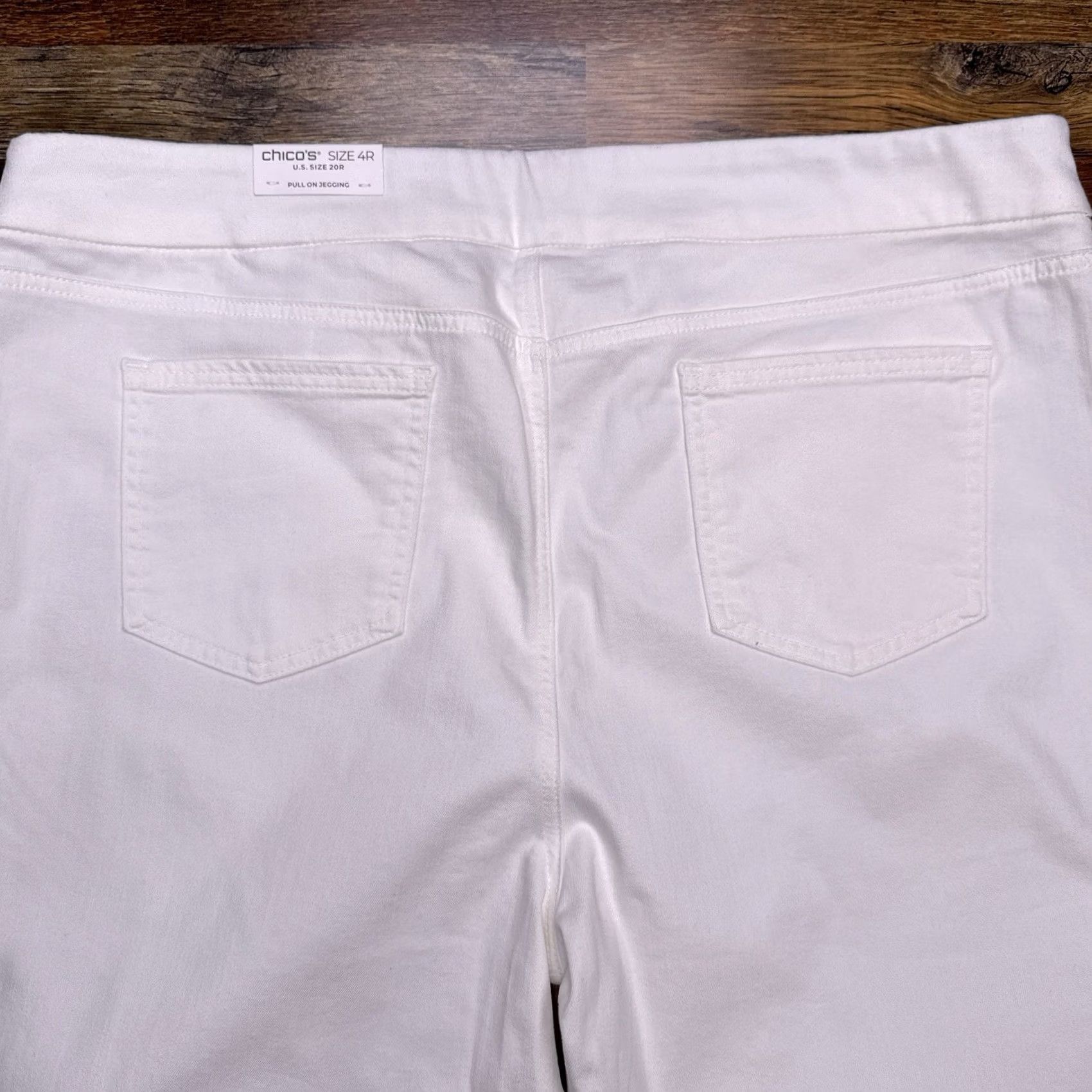 Vintage Chico's Jeans Chicos Pull On Jegging Ankle Womens 4R White Slim Stretch High Rise 5-Pocket Inseam 27in Modern City Vintage No N/A Size 27" / US 4 / IT 40 - 7 Thumbnail