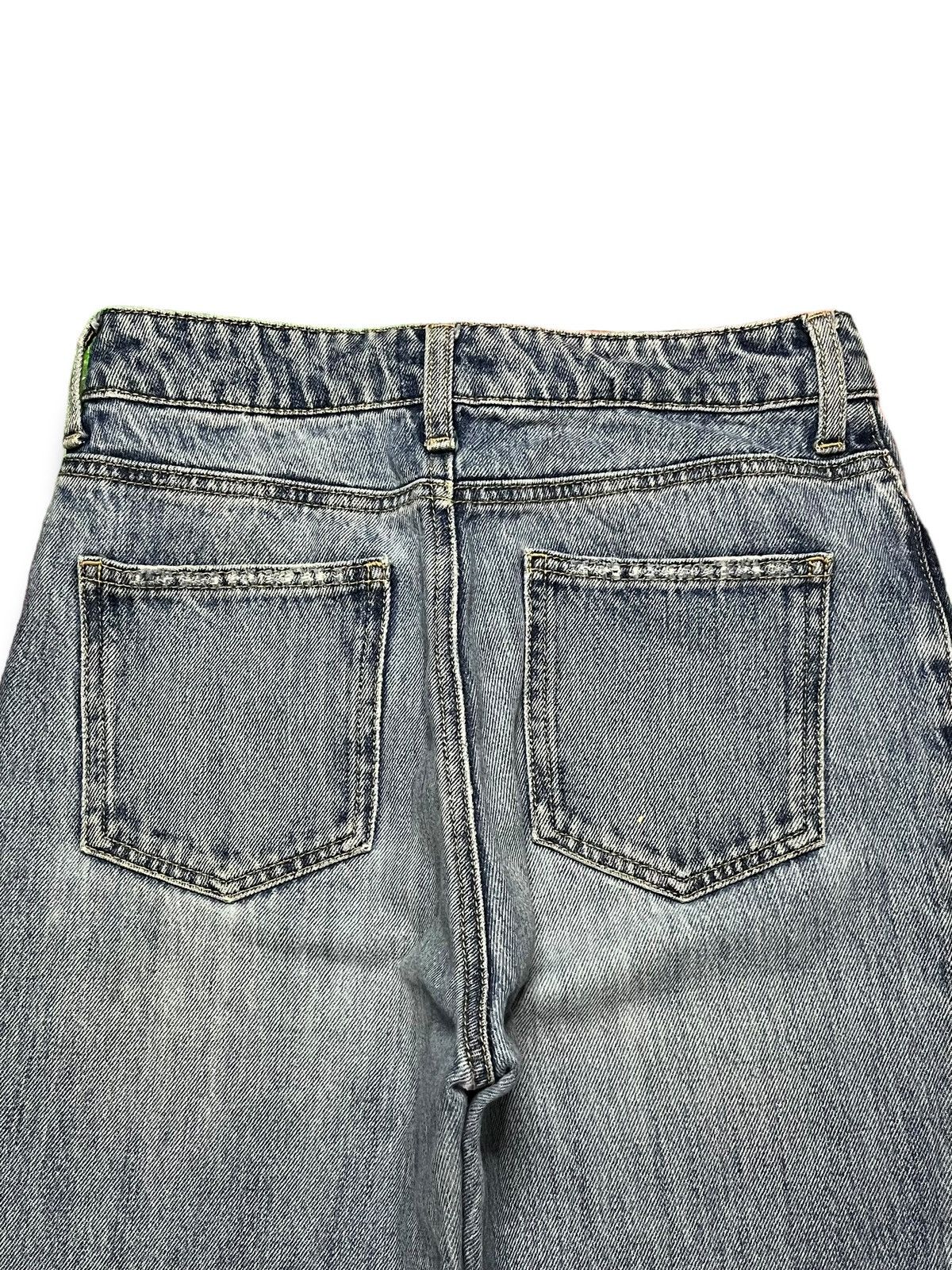 Japanese Brand Vintage Japanese Brand Blue Wash Distressed Flare Jeans Size 27" / US 4 / IT 40 - 8 Thumbnail