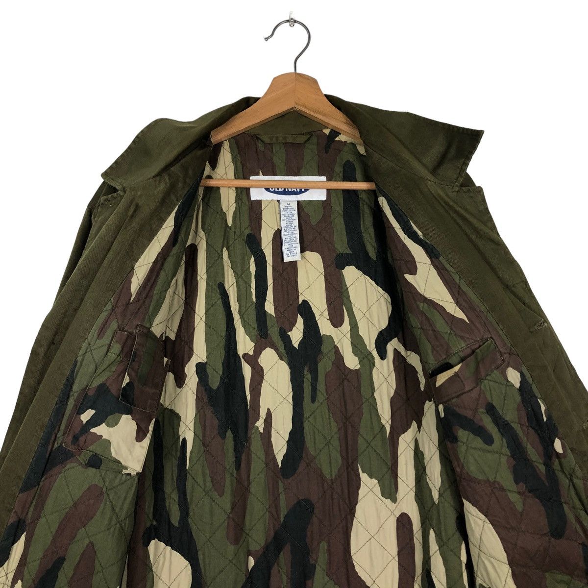 Old Navy 📌VINTAGE CHORE BIKER MILITARY JACKET OLDNAVY CAMOUFLAGE Size US M / EU 48-50 / 2 - 14 Thumbnail