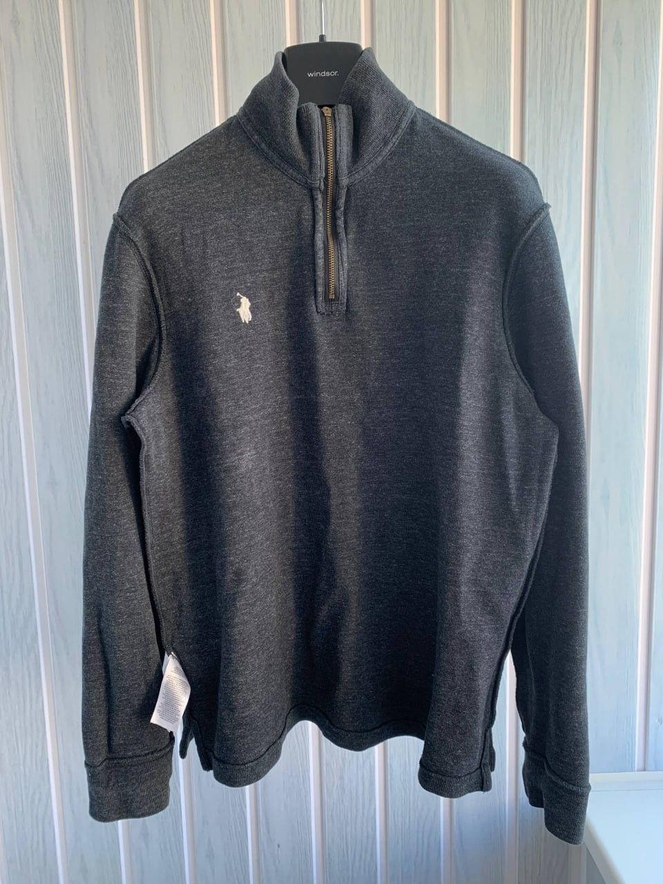 Polo Ralph Lauren Polo Ralph Lauren Grey Cotton 1/4 Zip Pullover Sweater Size US L / EU 52-54 / 3 - 6 Thumbnail
