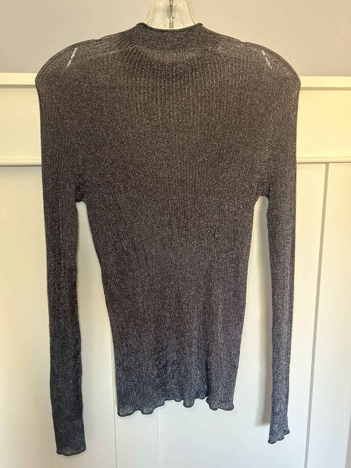 Vintage Vintage chainmail knit mesh fitted high neck long sleeve Size US L / EU 52-54 / 3 - 2 Thumbnail