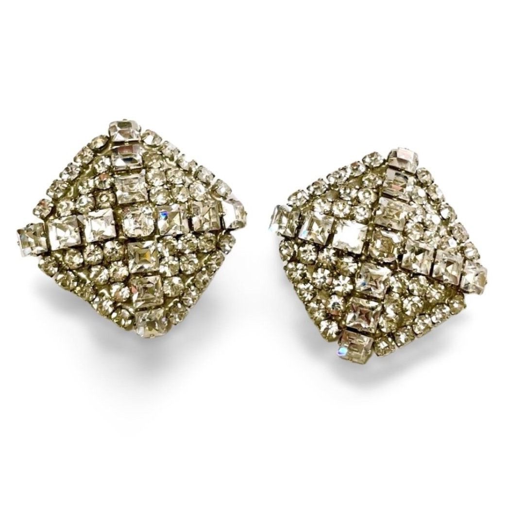 Hermes Vintage Yves Saint Laurent square shape silver earrings Size ONE SIZE - 1 Thumbnail