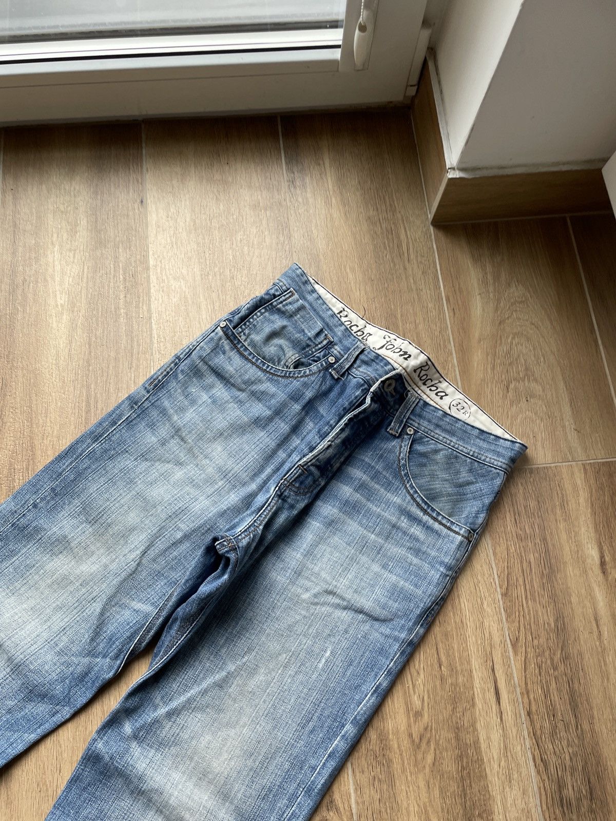 Vintage Vintage Flared Jeans Avant Garde Mud Washed Faded Baggy Slim Size US 32 / EU 48 - 4 Thumbnail