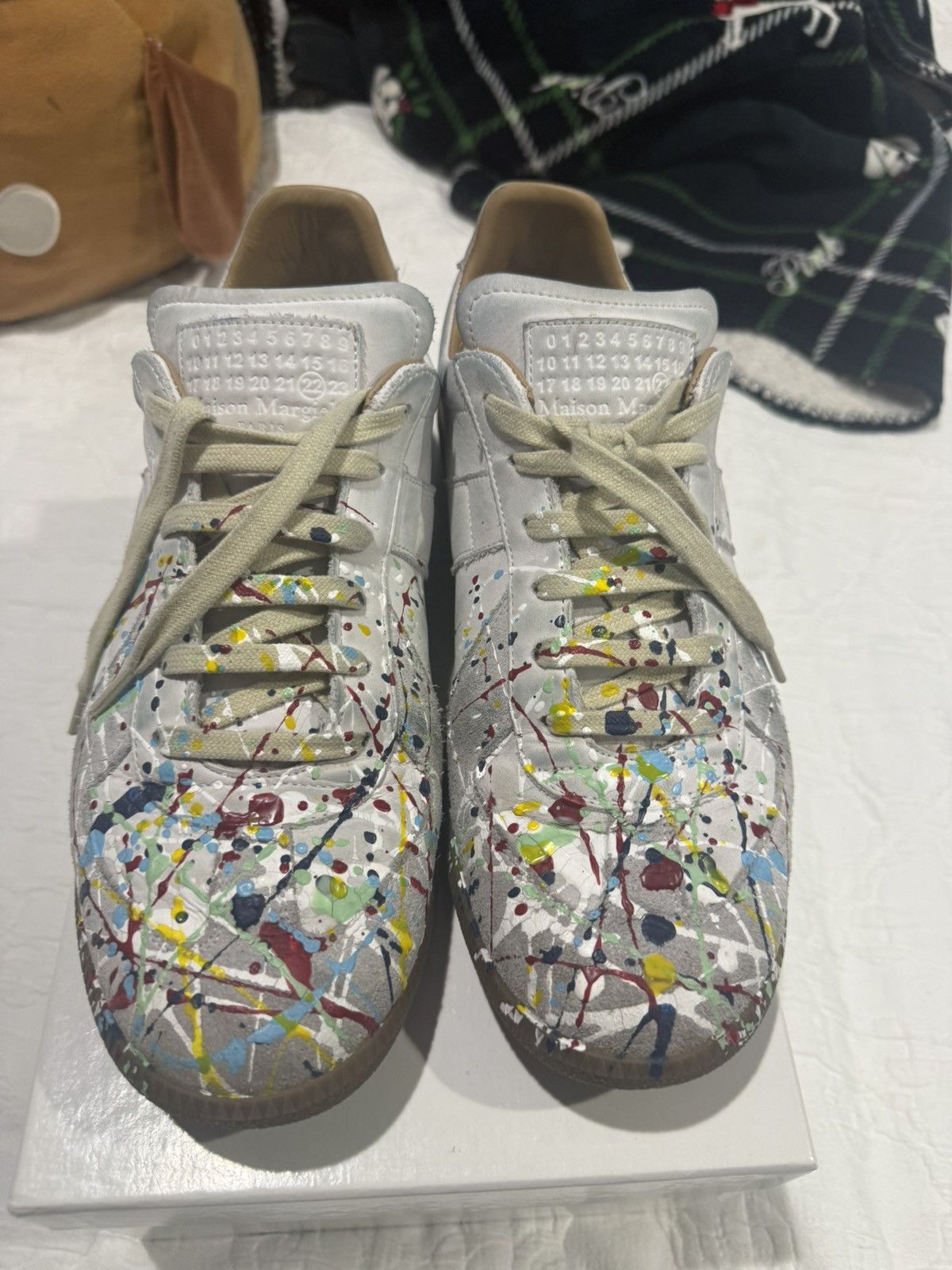 Maison Margiela Maison Margiela Paint Splatter White Size US 10.5 / EU 43-44 - 1 Thumbnail