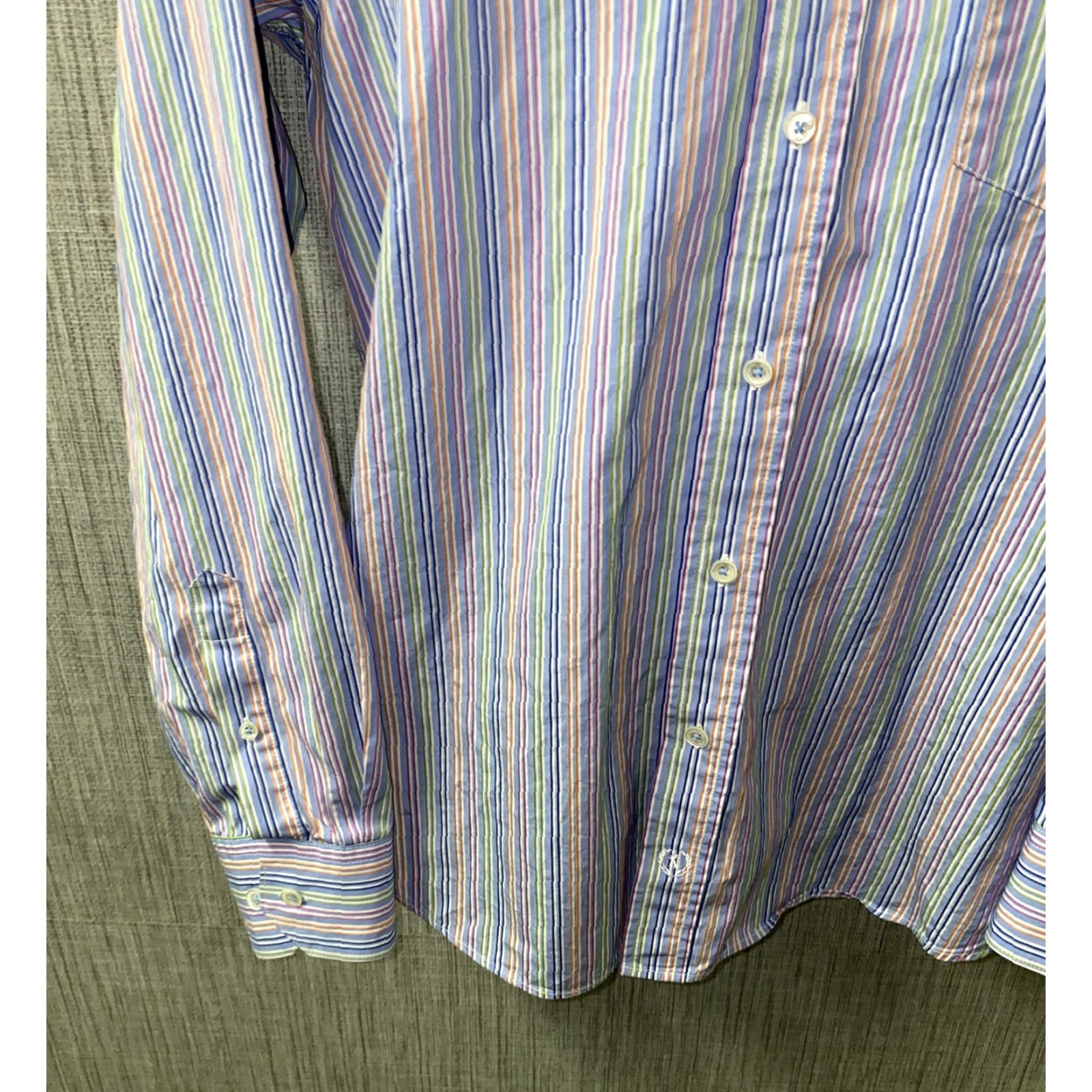 BUGATCHI Bugatchi Uomo Men Button-Up Shirt Striped Long Sleeve Multicolor 24 In Armpit L Size US L / EU 52-54 / 3 - 4 Thumbnail