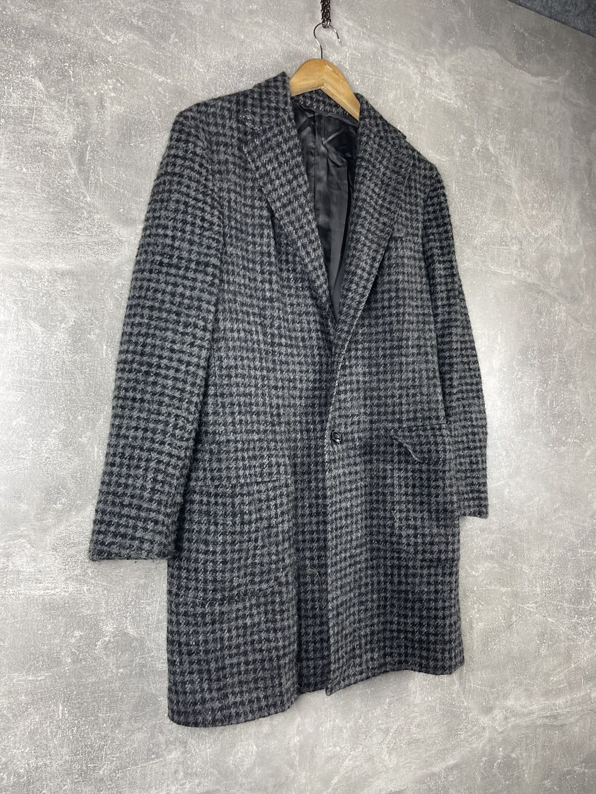 Barba Napoli Barba Napoli Wool Checkered Blend Overcoat Houndstooth Coat Size US M / EU 48-50 / 2 - 3 Thumbnail