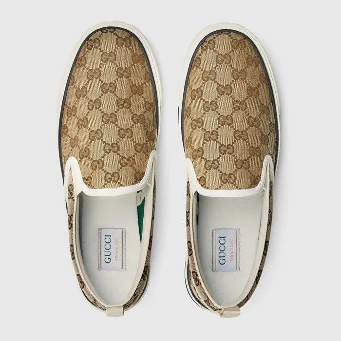 Gucci oc11z1025 Tennis 1977 Slip On Sneakers in Beige Size US 14 / EU 47 - 3 Thumbnail
