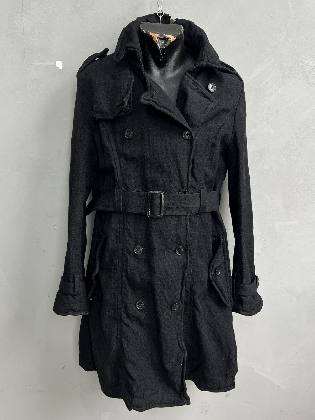 Allsaints Ann Demeulemeester style long coat black gothic style y2k Size US S / EU 44-46 / 1 - 1 Thumbnail