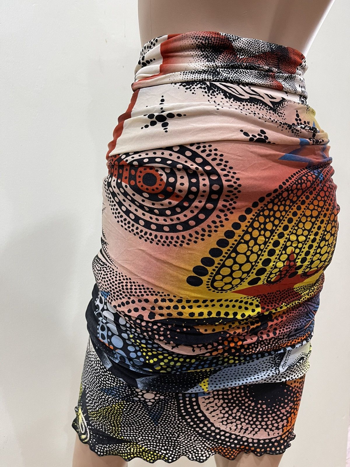 Jean Paul Gaultier Vintage 1990’s Jean Paul Gaultier Mesh Graffiti Mini Skirt Size 32" / US 10 / IT 46 - 5 Thumbnail