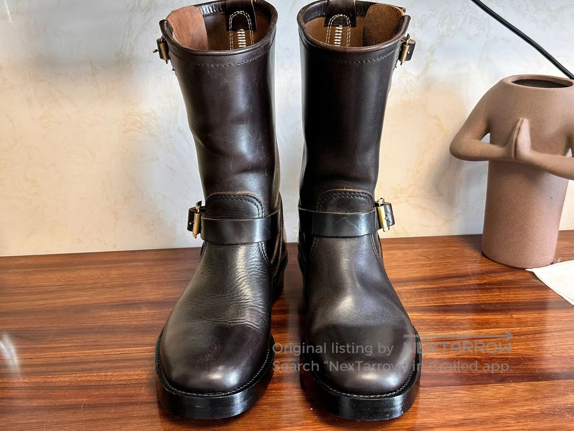 ATTRACTIONS Attractions 444 Horse Leather Engineer Boots. Size US 6.5 / EU 39-40 - 3 Thumbnail
