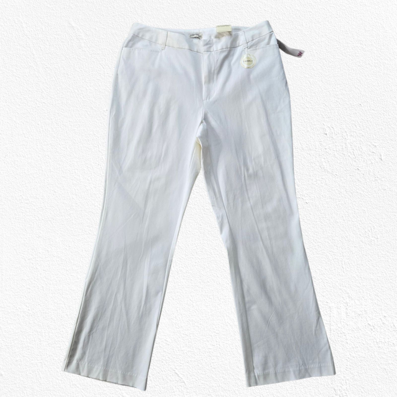 St. Johns Bay Y2K St Johns Bay White Straight Leg Pants Size 18W Size 40" / US 18 - 2 Thumbnail