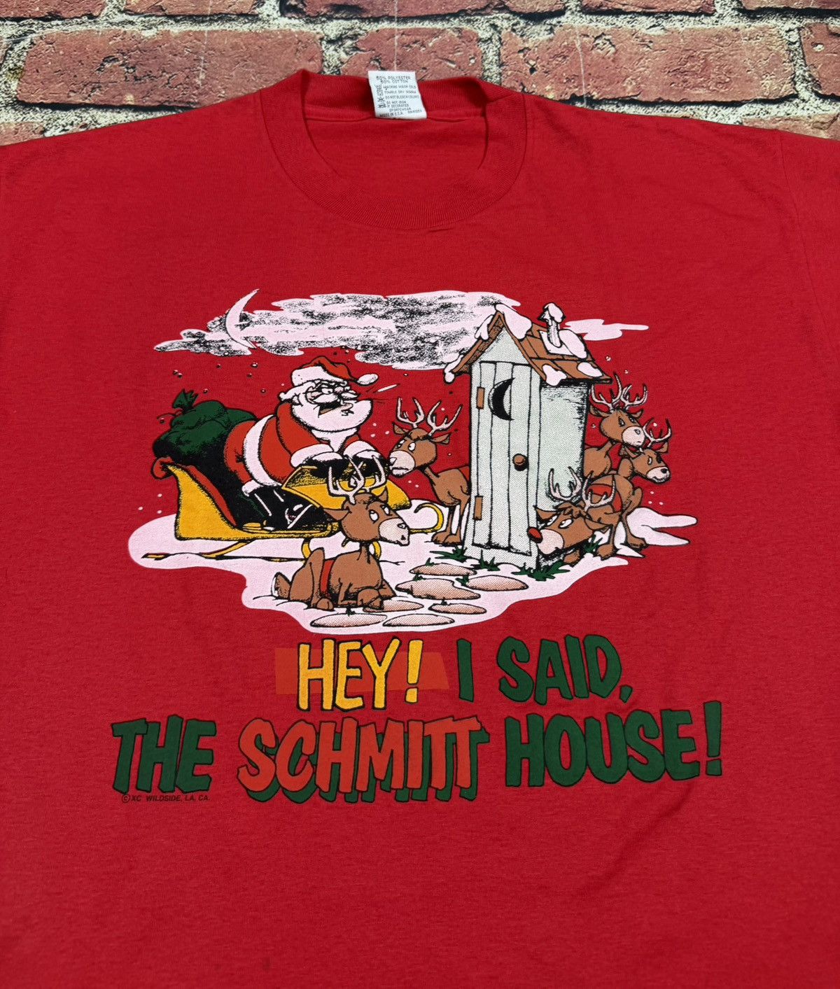 Other Vintage SANTA CLAUS Said SCHMITT House Tee Single Stitch 90s Size US L / EU 52-54 / 3 - 2 Thumbnail