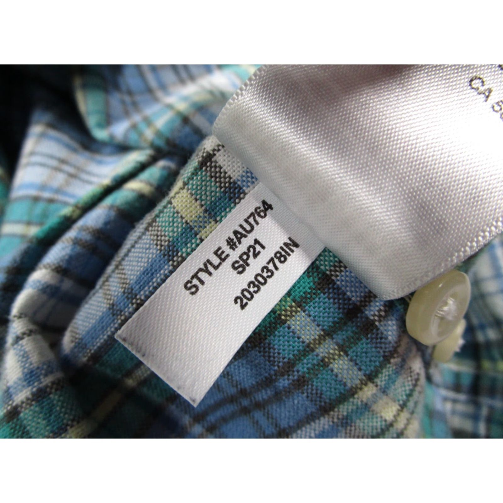 J.Crew VINTAGE J.CREW Men's Shirt Medium Blue Slim Fit Button Up Organic Oxford Plaid All Seasons Size US M / EU 48-50 / 2 - 6 Thumbnail