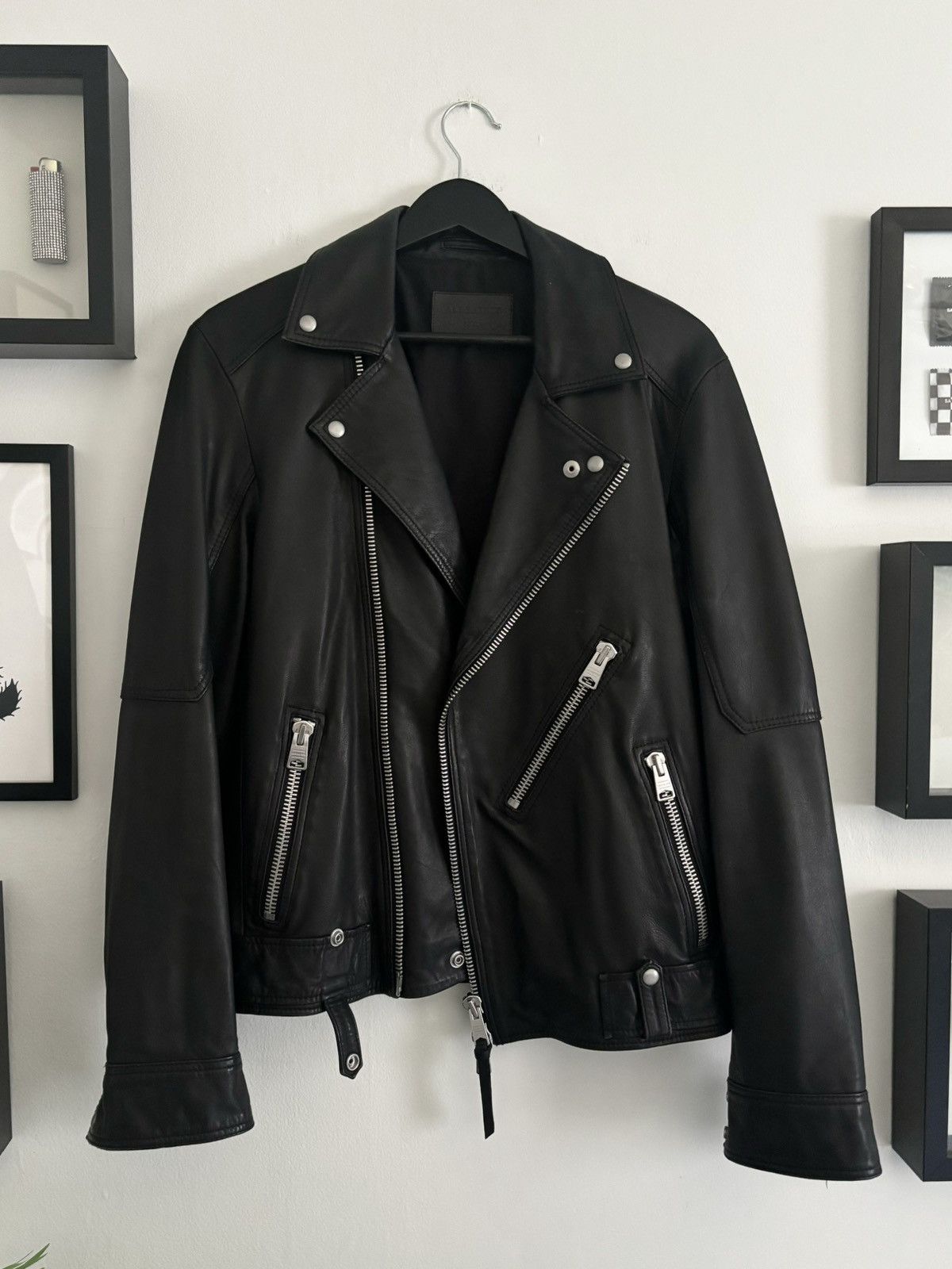 Allsaints LEATHER JACKET Size US S / EU 44-46 / 1 - 1 Thumbnail