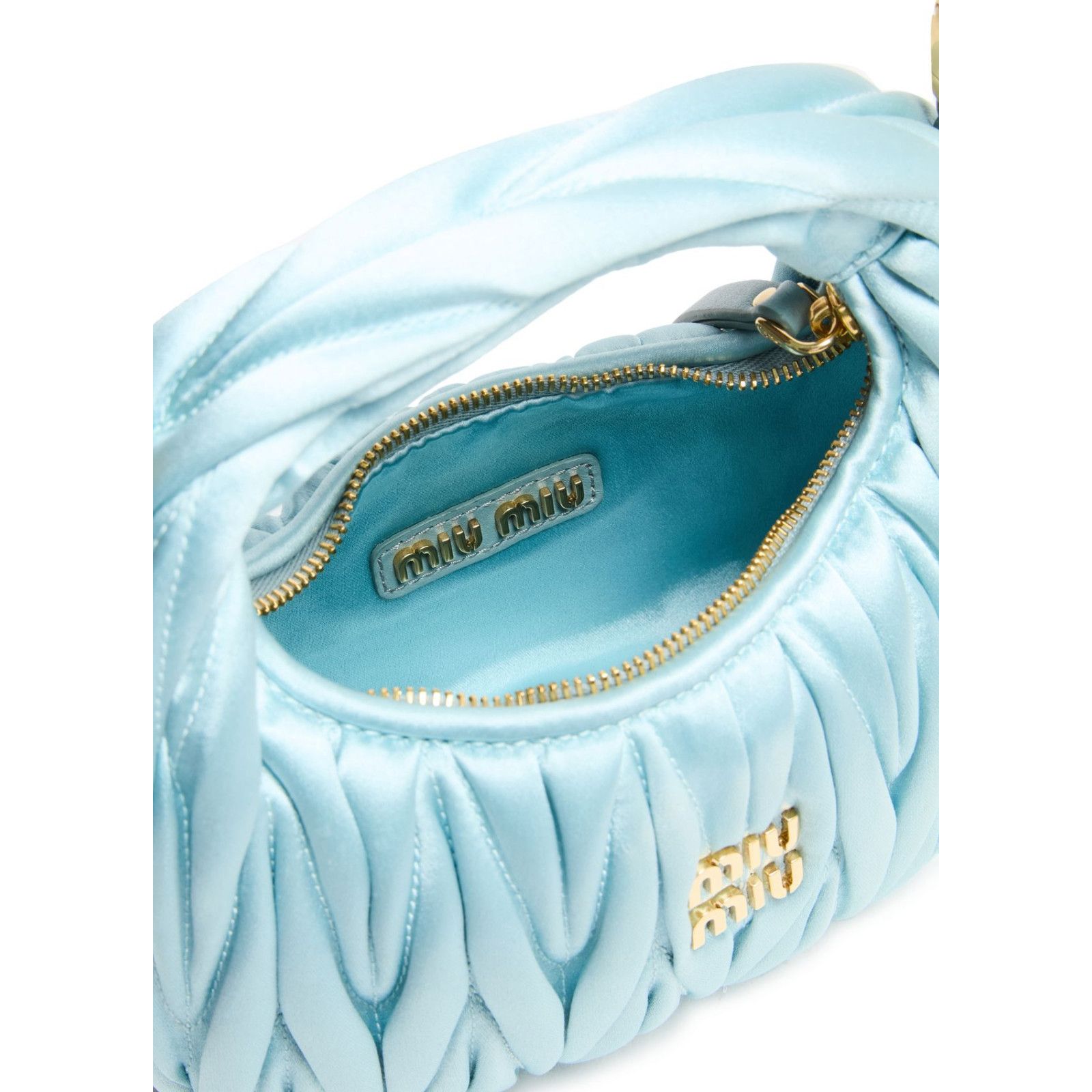 Miu Miu MIU MIU Wander Mini Blue Hobo Bag New And Authentic Size ONE SIZE - 2 Thumbnail