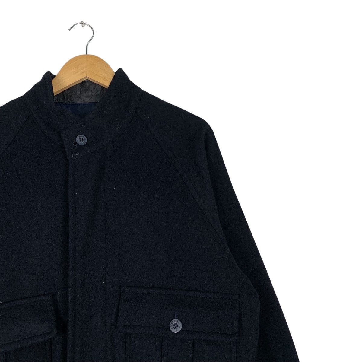 Japanese Brand WOODHOUSE Black Wool Jacket Type A2 #1153-C53 Size US L / EU 52-54 / 3 - 5 Thumbnail