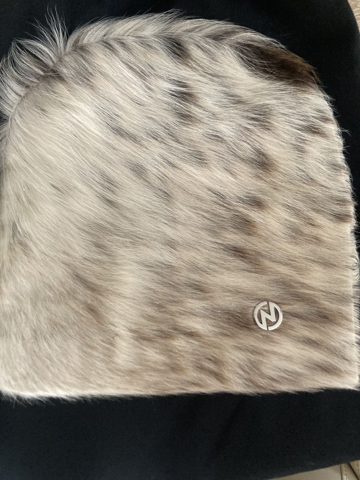 NYRVA Nyrva cowhide beanie brown/tan Size ONE SIZE - 3 Thumbnail