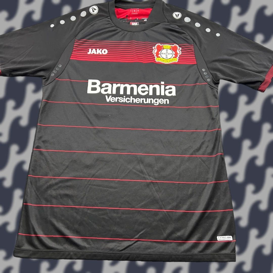 Vintage Bayer 04 Leverkusen 2016 2017 Home Football Jersey Mens Jako Large Shirt Adult L Black Quick Dry Sports Jersey Football Mens Size US L / EU 52-54 / 3 - 1 Thumbnail