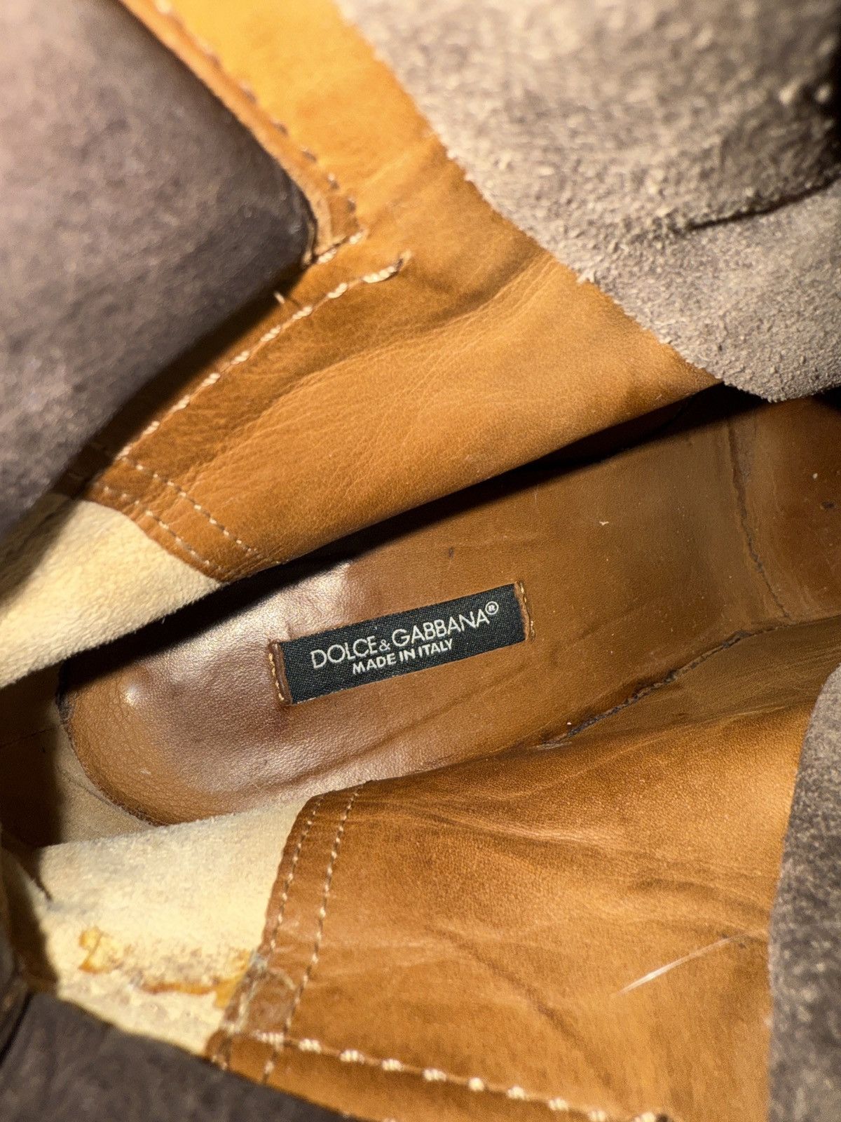 Dolce & Gabbana D&G Dolce & Gabbana Vintage Brown Leather Boots Size US 8 / IT 38 - 12 Thumbnail