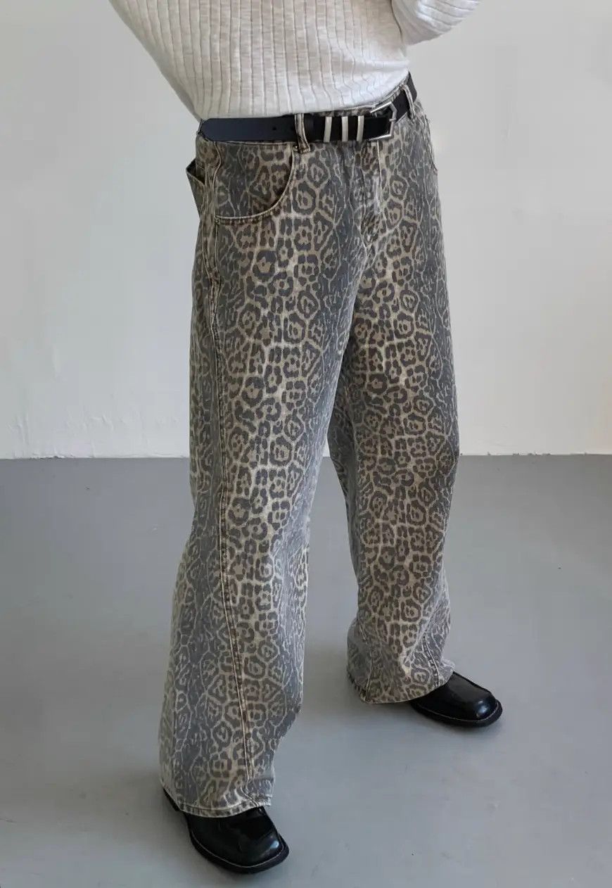 Other Unisex Retro Camo Leopard Jeans Size 25" / US 0 / IT 36 - 3 Thumbnail