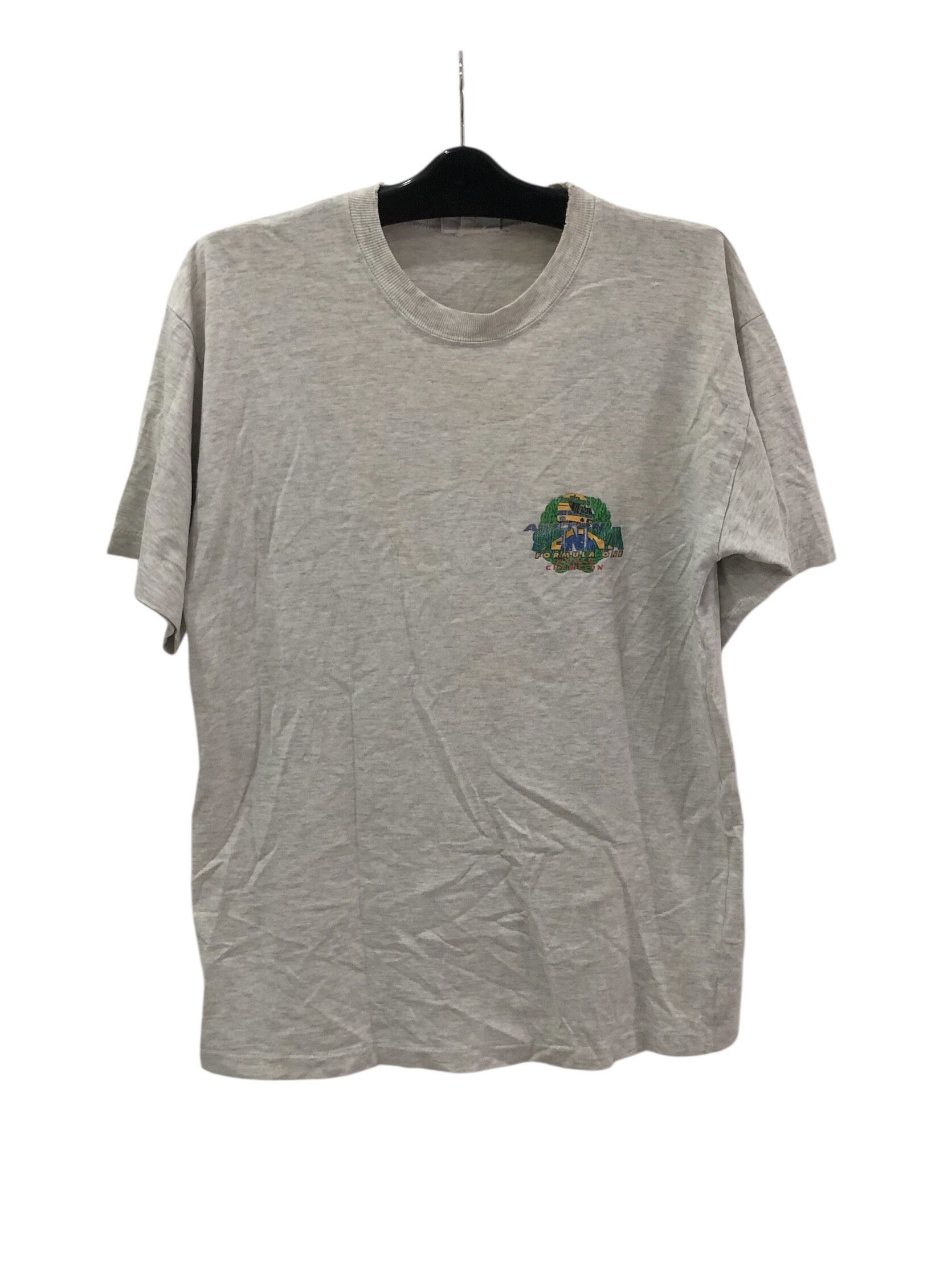 Formula 1 Vintage Ayrton Senna F1 Triple World Champion Tee 90s Size US M / EU 48-50 / 2 - 2 Thumbnail