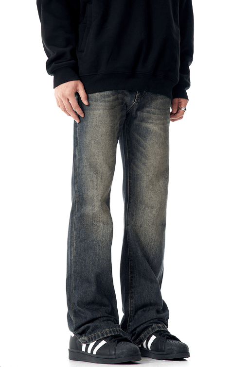Japanese Brand × Jean American vintage washed cracked straight jeans Size US 32 / EU 48 - 2 Thumbnail