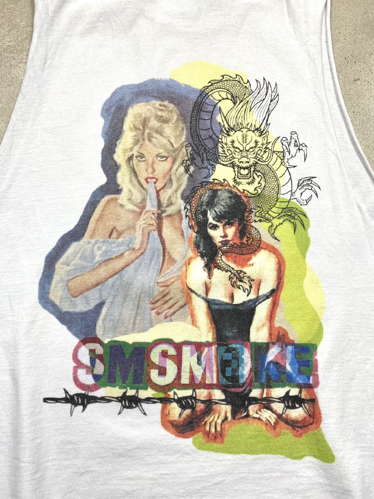 Band Tees Vintage Japanese Sexy Girls Smoke Dragon T Shirt Porn Star Size US XL / EU 56 / 4 - 7 Thumbnail