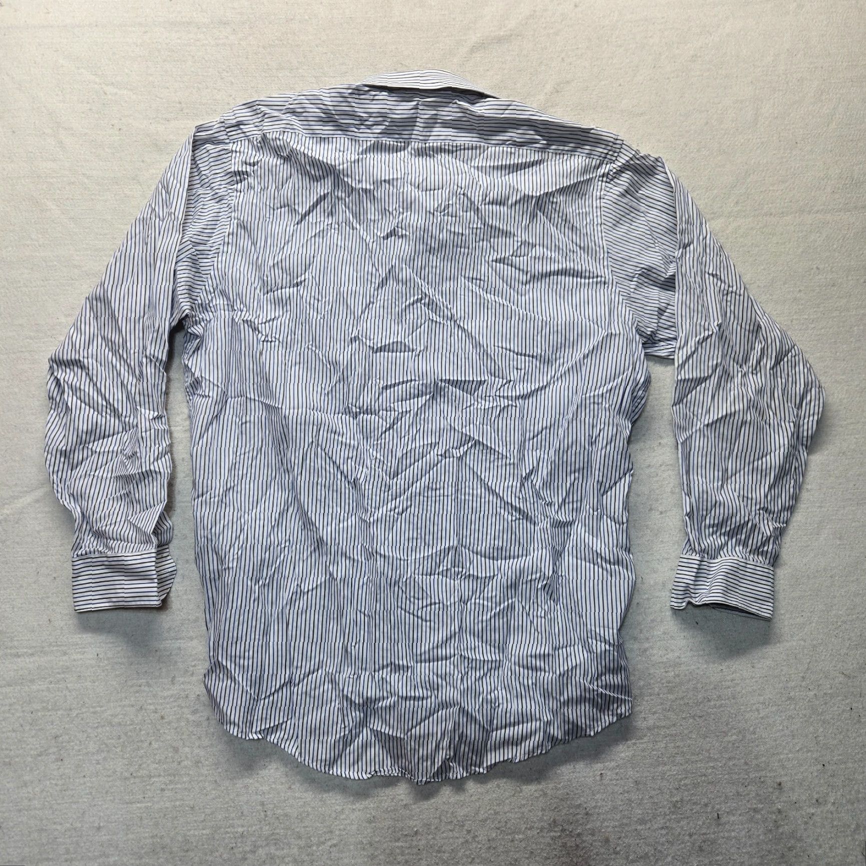 Arrow Arrow Shirt Men 15.5 34/35 White Striped Button-Up Long Sleeve Cotton Blend Knit Classic All Seasons Casual Business Vintage No N/A Size US L / EU 52-54 / 3 - 6 Thumbnail