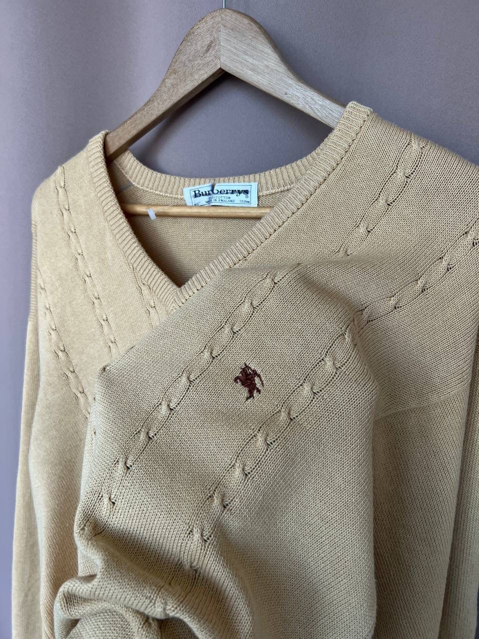 Burberry Burberrys V- Neck Sweater Mens Size L Vintage Cotton Knit Size US L / EU 52-54 / 3 - 9 Thumbnail