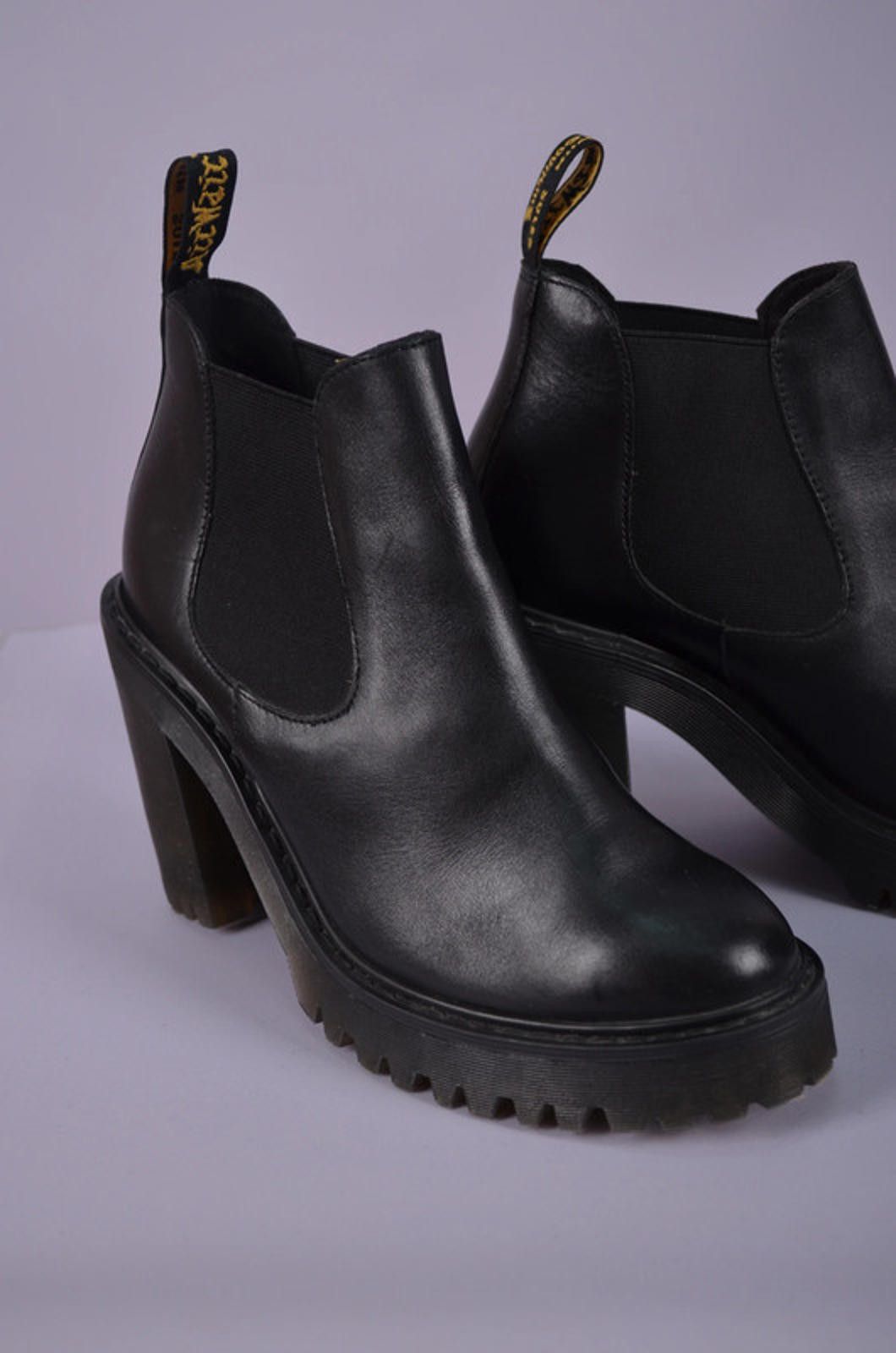 Dr. Martens Dr Martens Hurston Leather Heeled Chelsea Ankle Boots Sz 37 Size US 6 / IT 36 - 3 Thumbnail